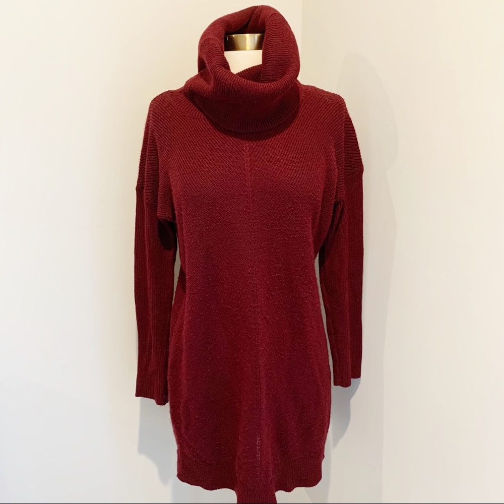 Lulu’s Tea Reader Sweater Dress - Burgundy